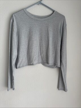 Lululemon Grey Long-Sleeve Cropped Top